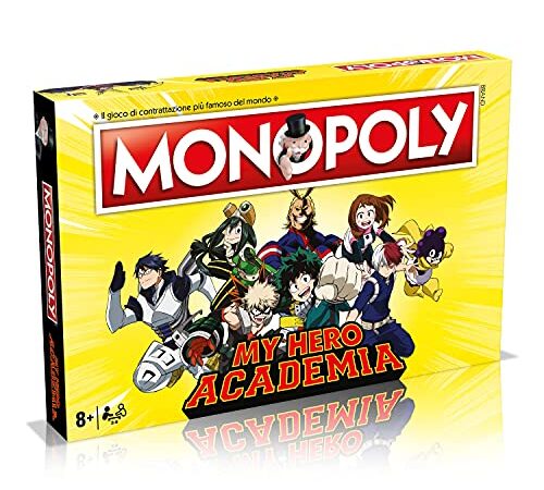 Winning Moves - Monopoly, My Hero Academia, Gioco da Tavolo, ed. Italiana